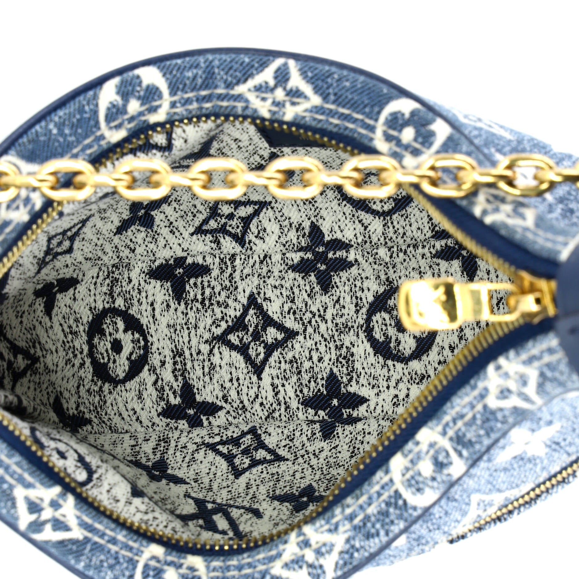 Loop Handbag Monogram Jacquard Denim