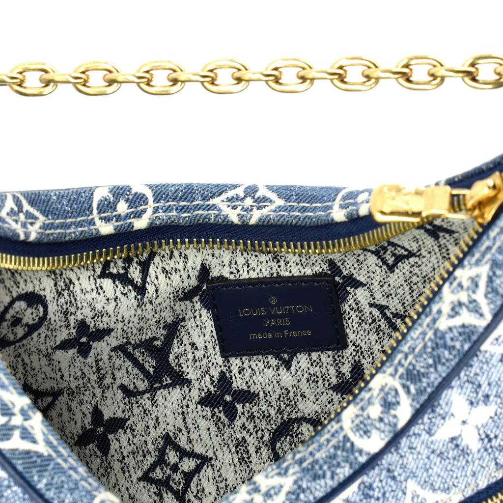 Loop Handbag Monogram Jacquard Denim