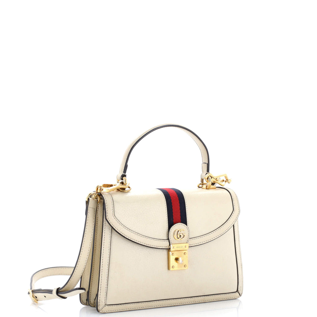 Ophidia Flap Top Handle Bag Leather Small