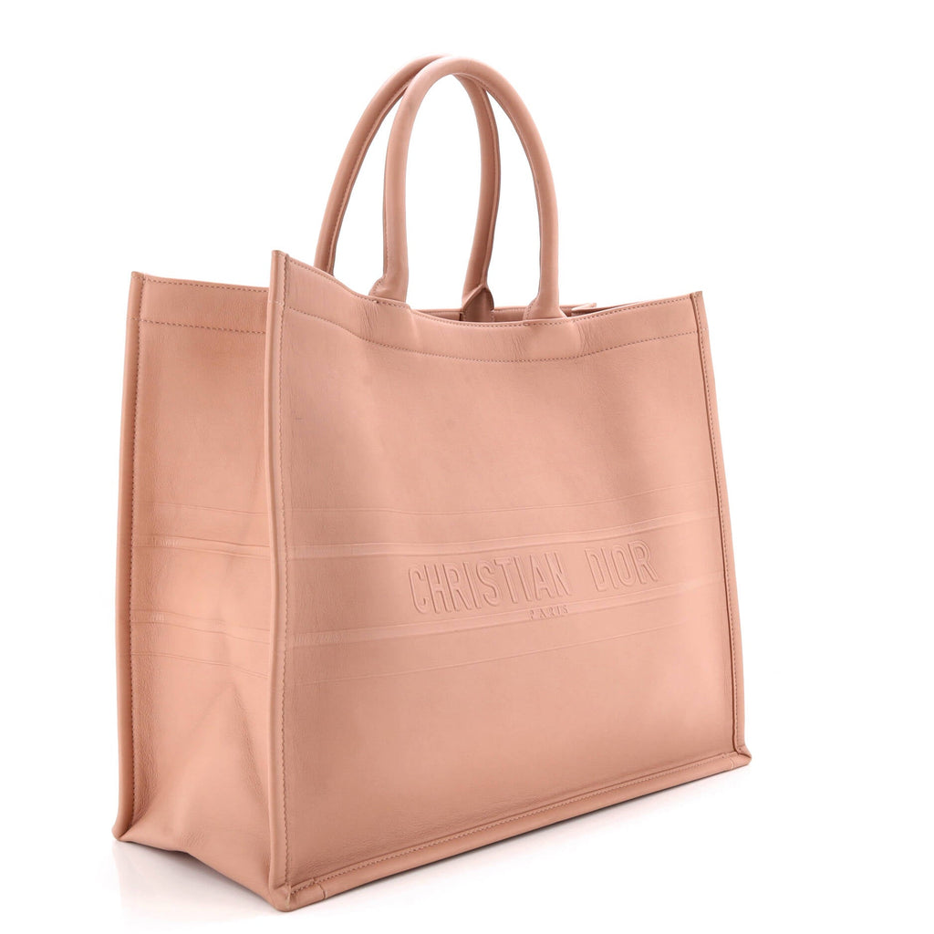Book Tote Embossed Leather Large