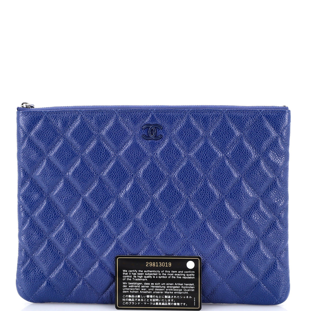O Case Clutch Quilted Caviar Medium