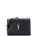 Classic Monogram Envelope Satchel Mixed Matelasse Leather Medium