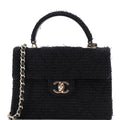 CC Top Handle Box Bag Quilted Tweed Medium