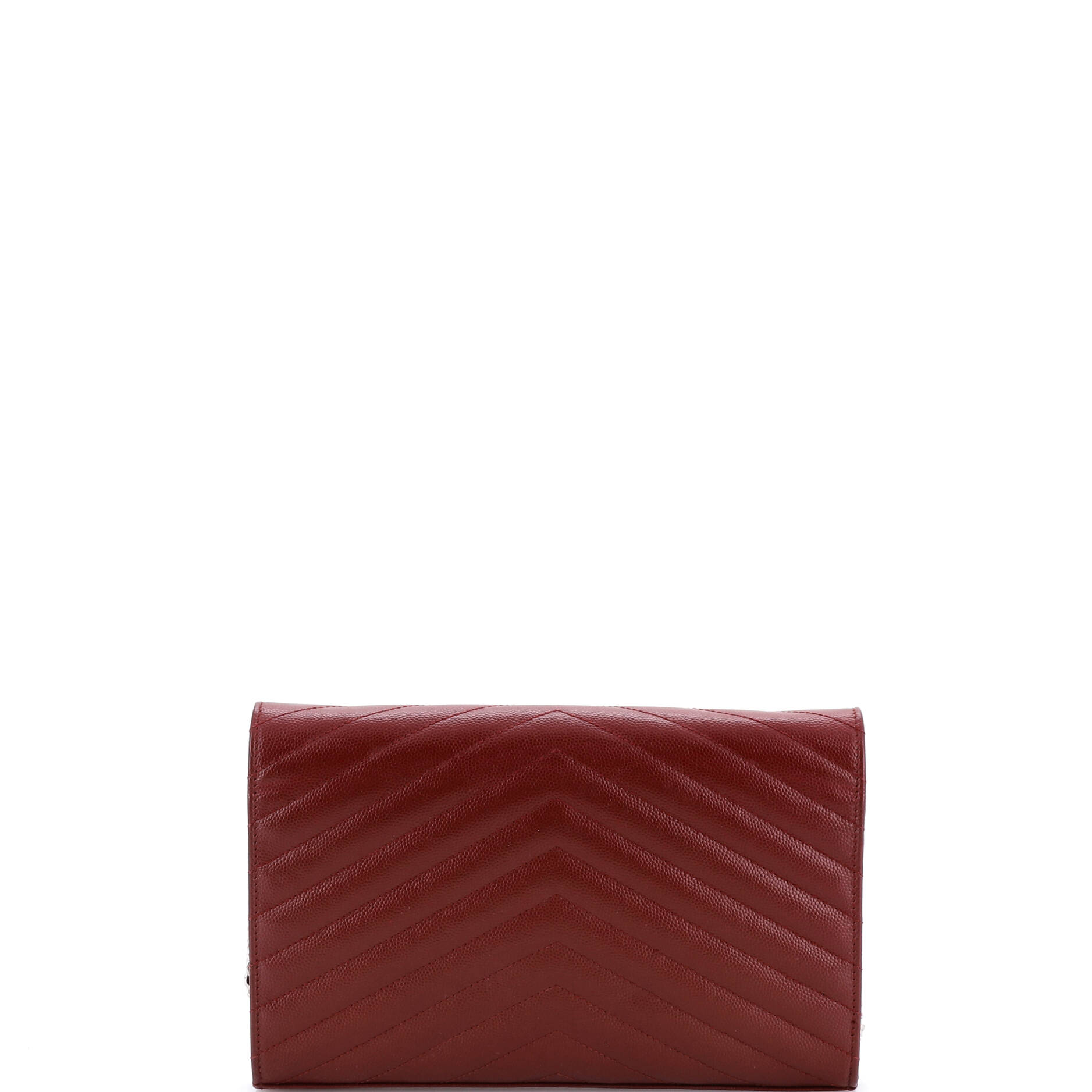Classic Monogram Wallet on Chain Matelasse Chevron Leather Medium