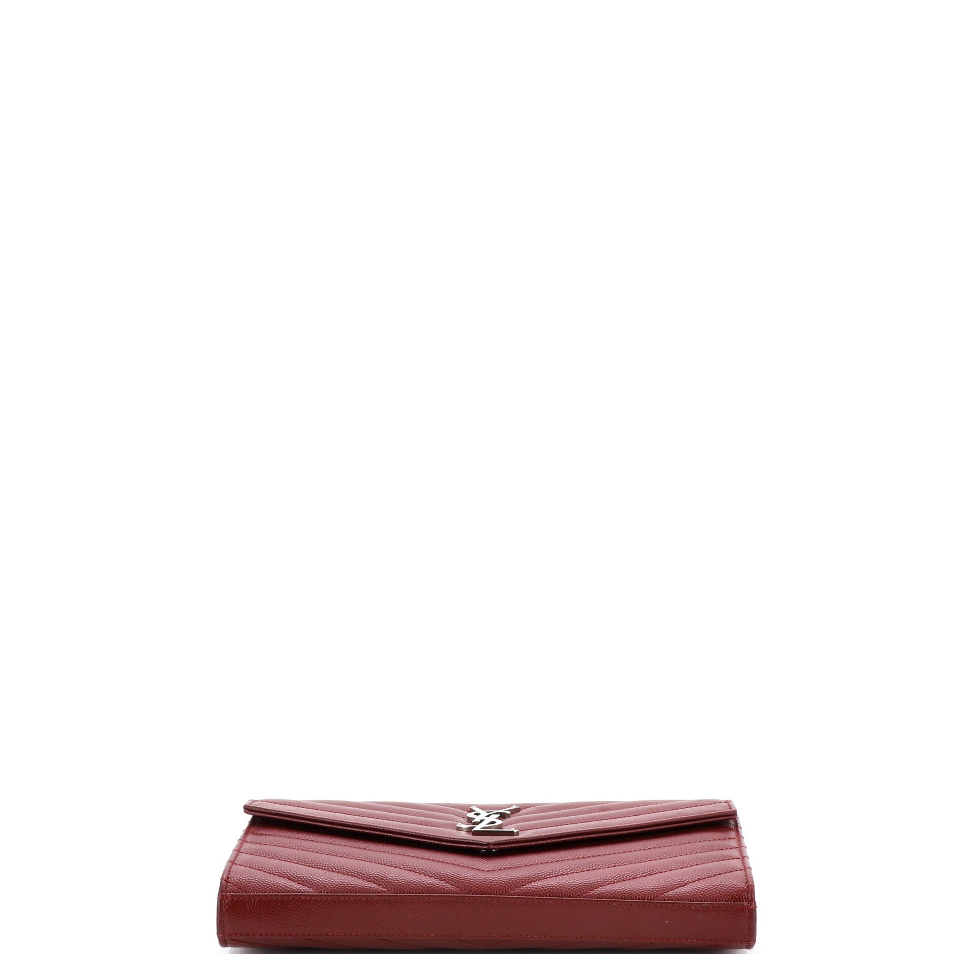 Classic Monogram Wallet on Chain Matelasse Chevron Leather Medium