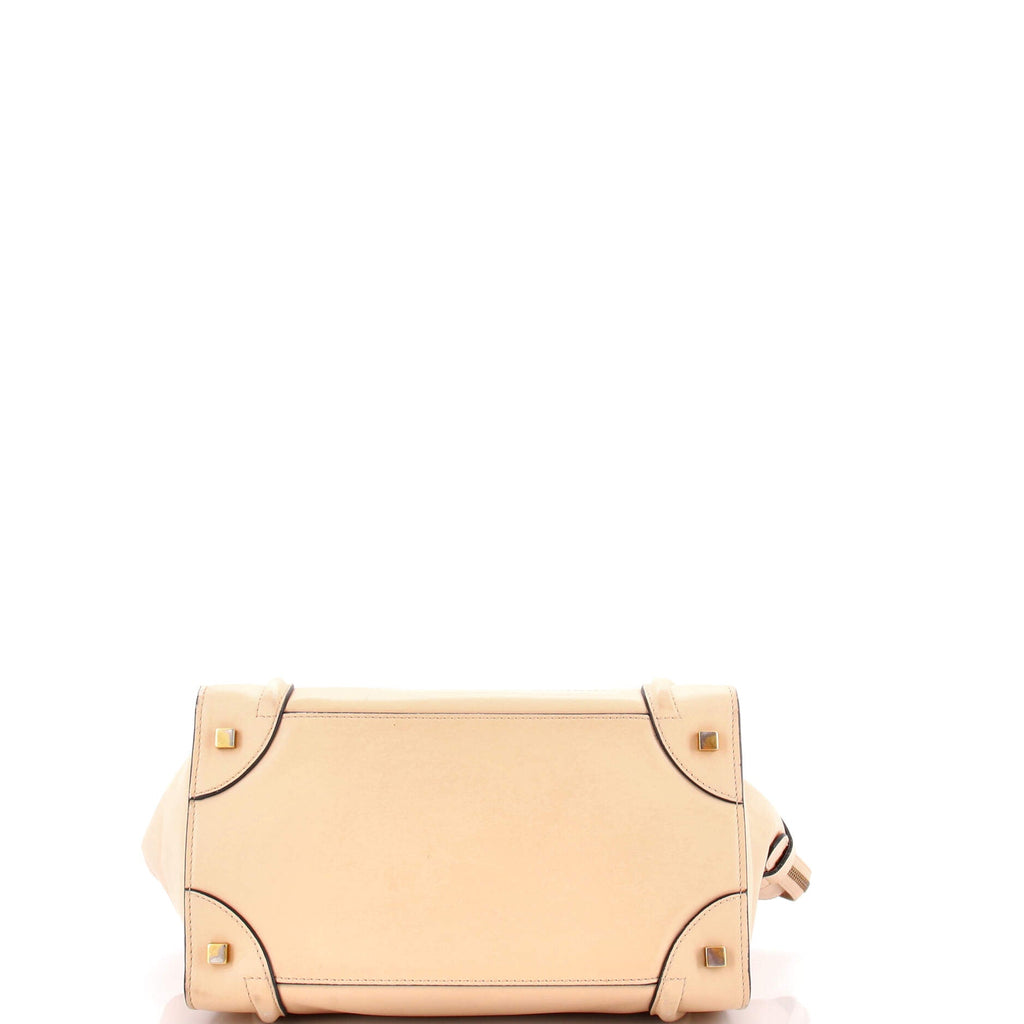 Bicolor Luggage Bag Leather Mini