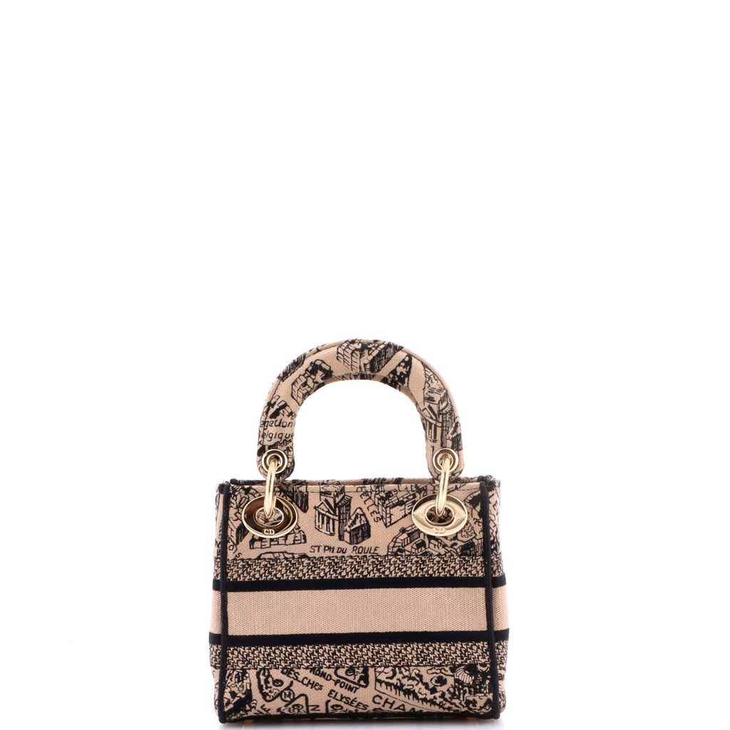 Lady D-Lite Bag Embroidered Canvas Mini
