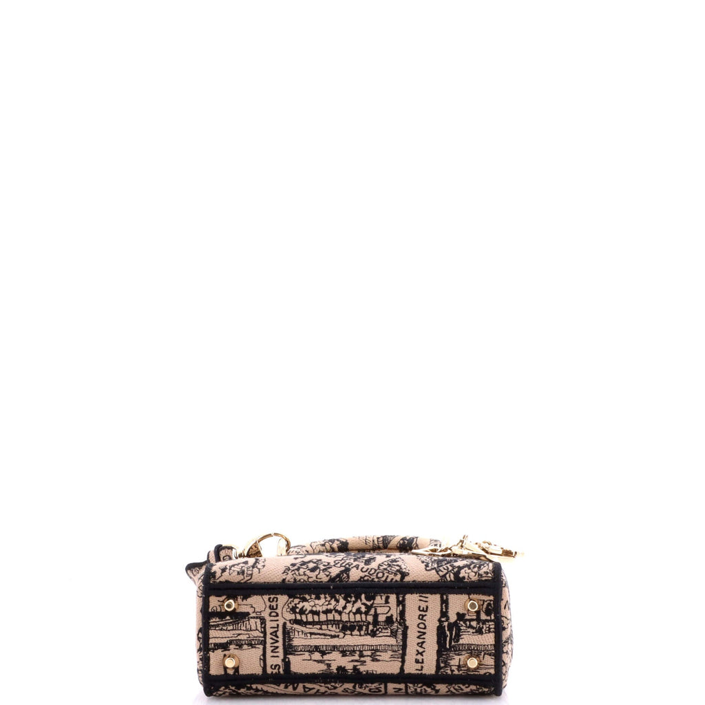 Lady D-Lite Bag Embroidered Canvas Mini