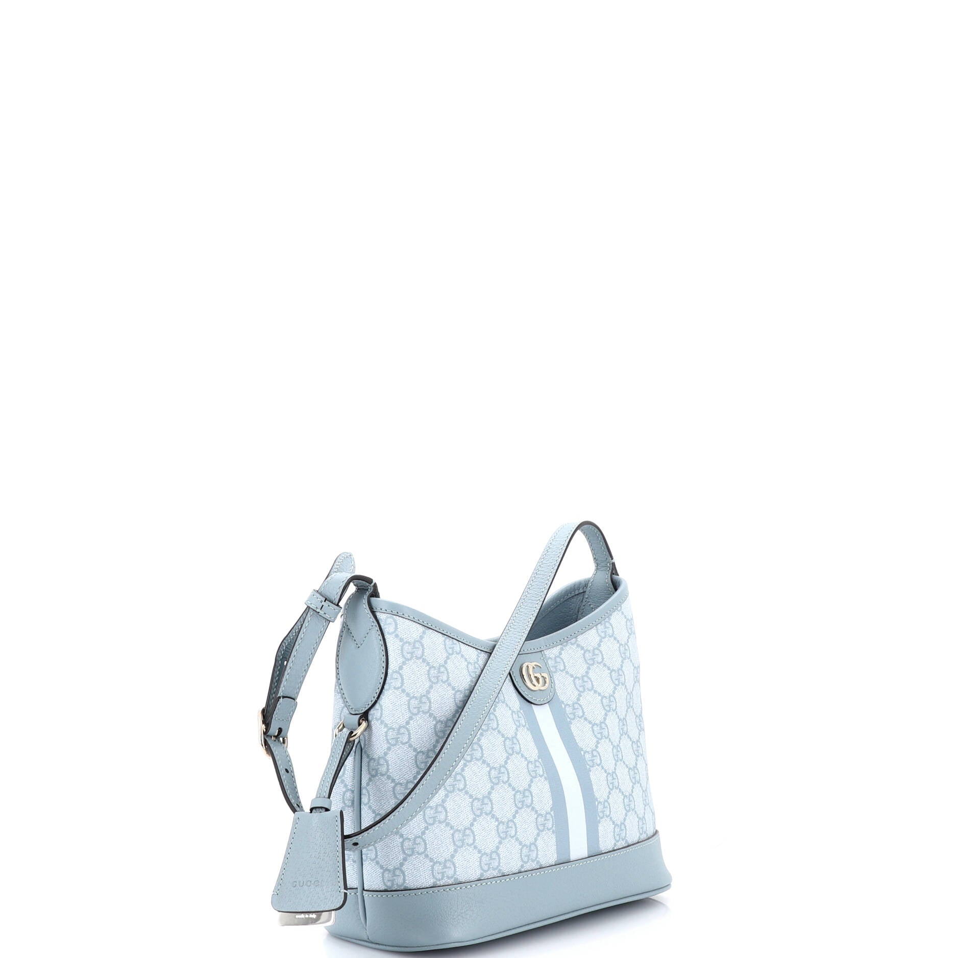 Ophidia Open Bucket Bag GG Coated Canvas with Leather Small