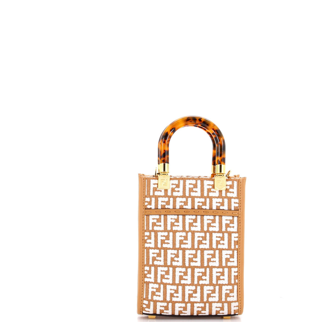 Sunshine Shopper Tote Zucca Embroidered Raffia Mini