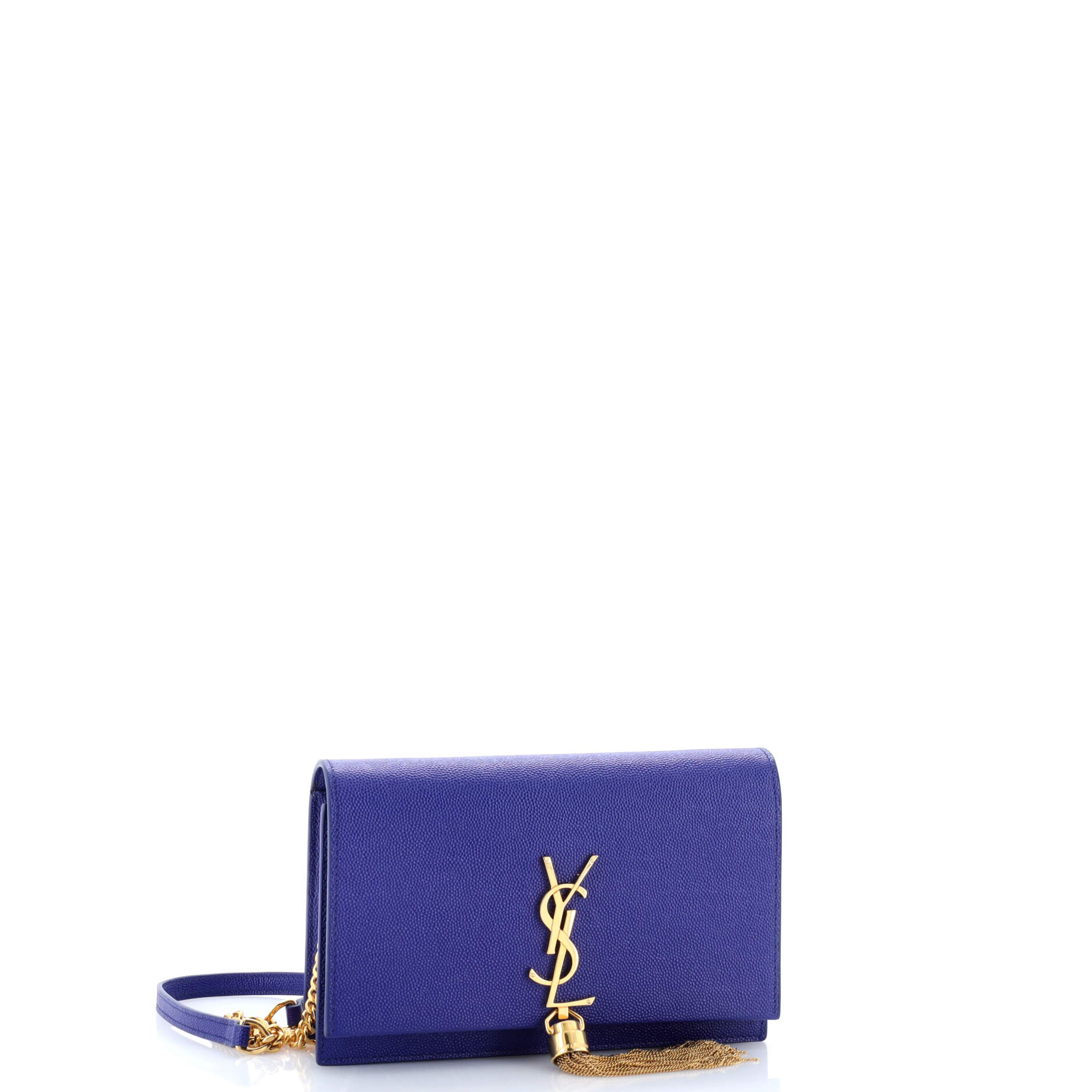 Classic Monogram Tassel Crossbody Bag Grainy Leather Small