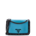 Chain Flap Bag Studded Glace Calf Small