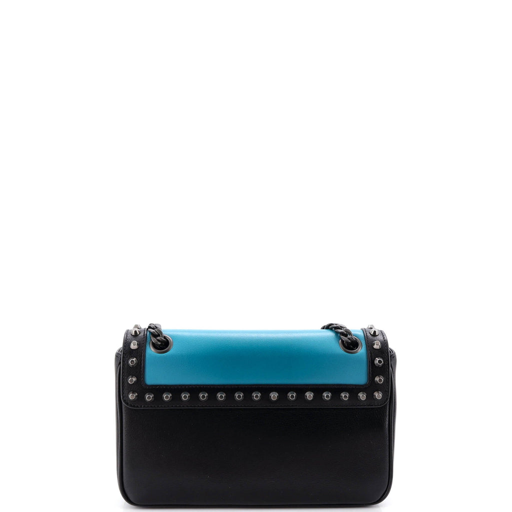 Chain Flap Bag Studded Glace Calf Small