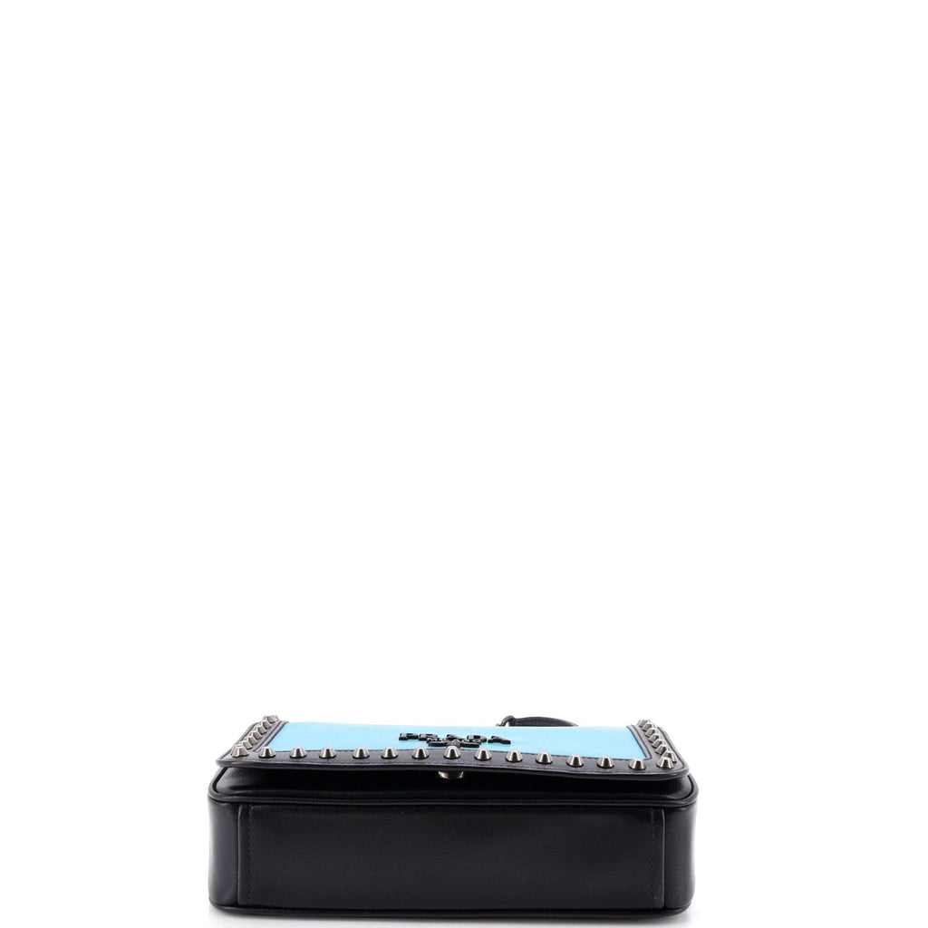 Chain Flap Bag Studded Glace Calf Small