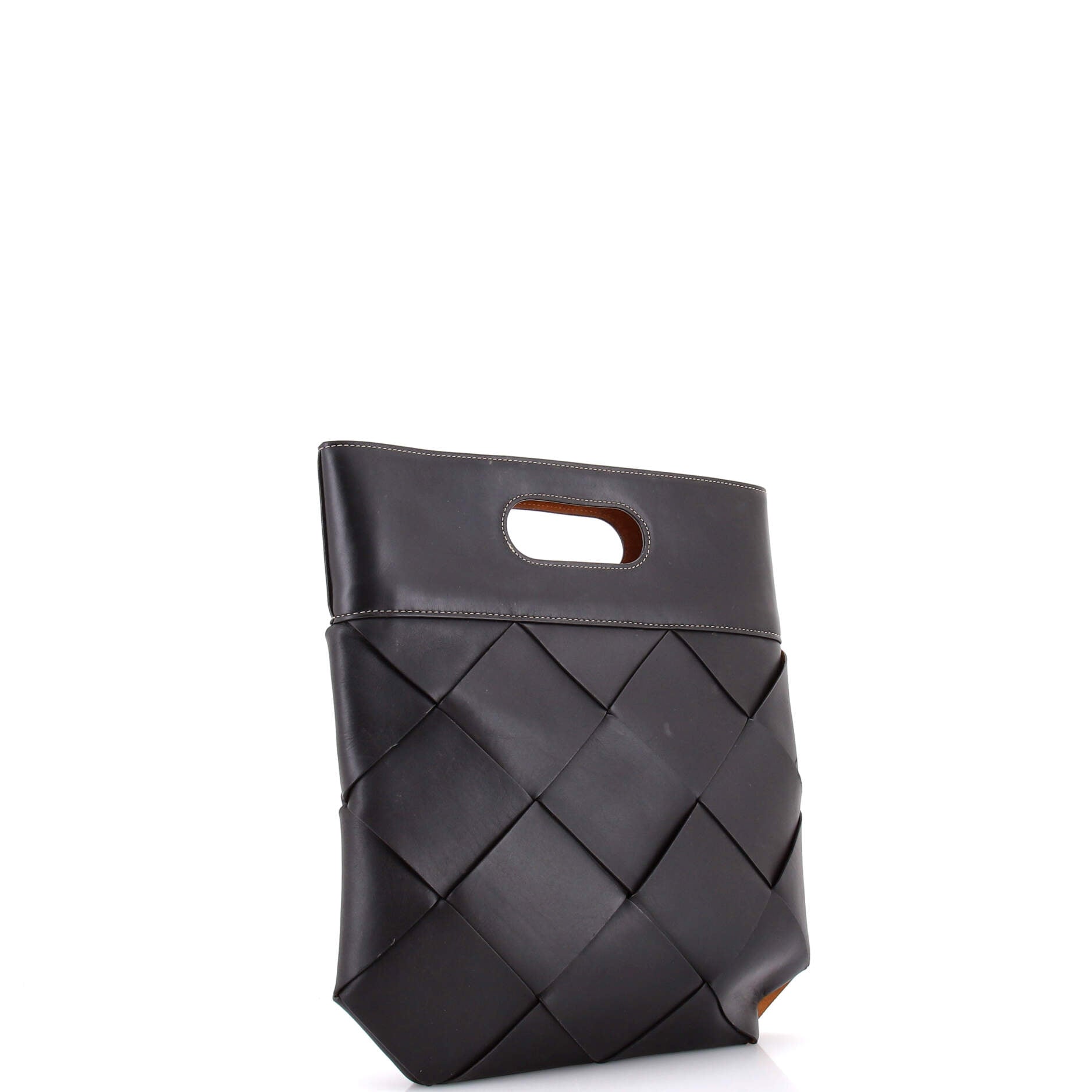 Slip Tote Maxi Intrecciato Leather Small