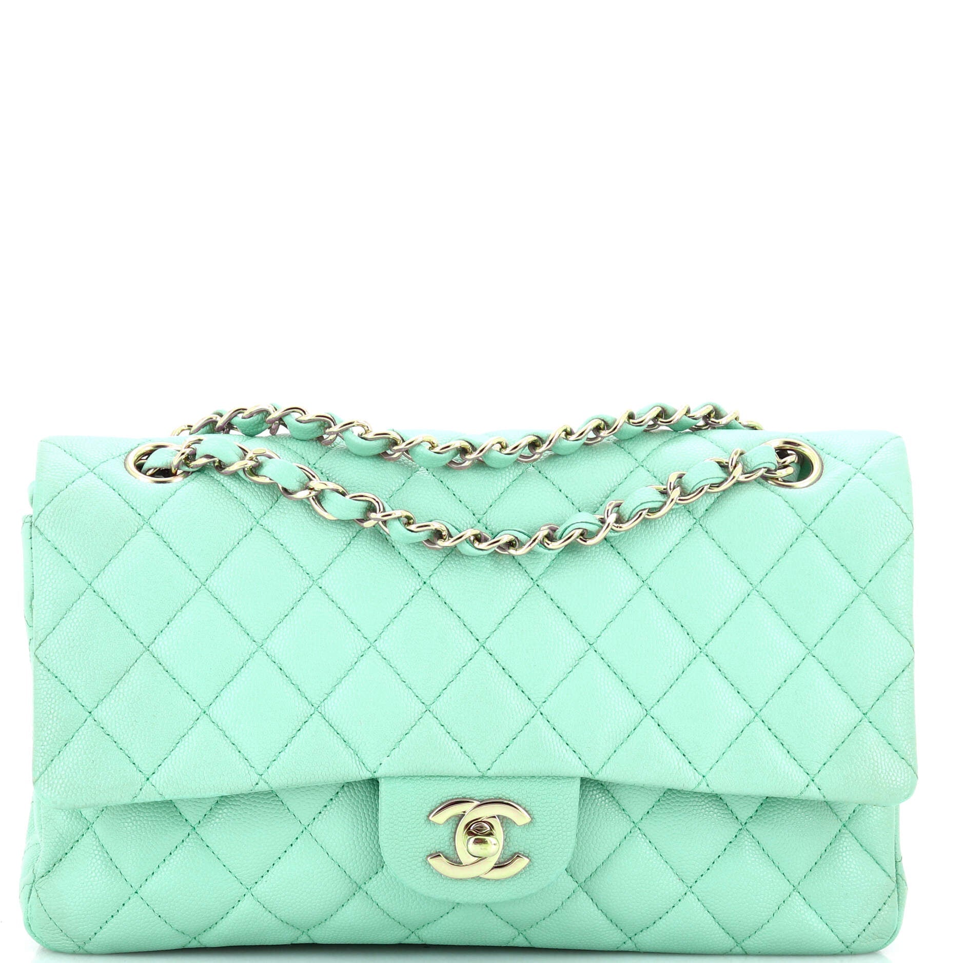 Classic Double Flap Bag Quilted Caviar Medium