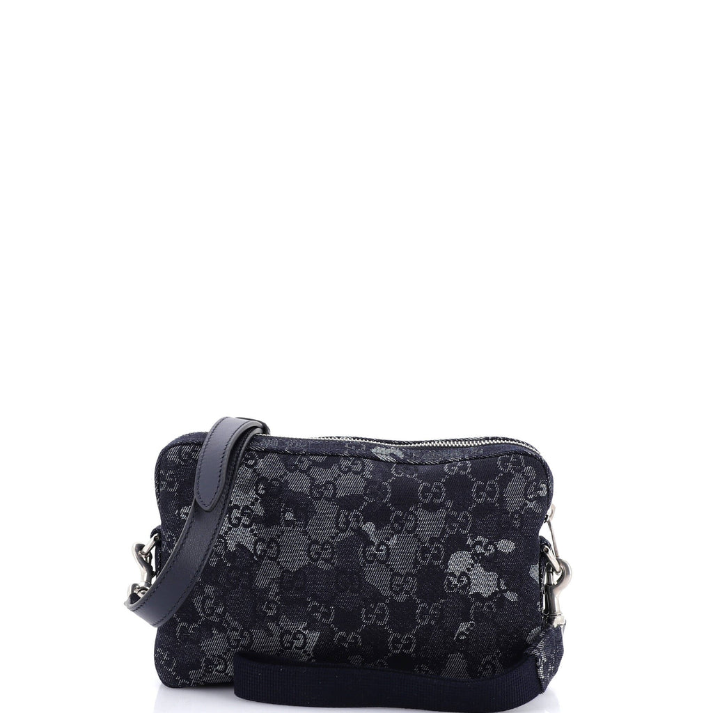 Convertible Crossbody Bag Camouflage GG Denim