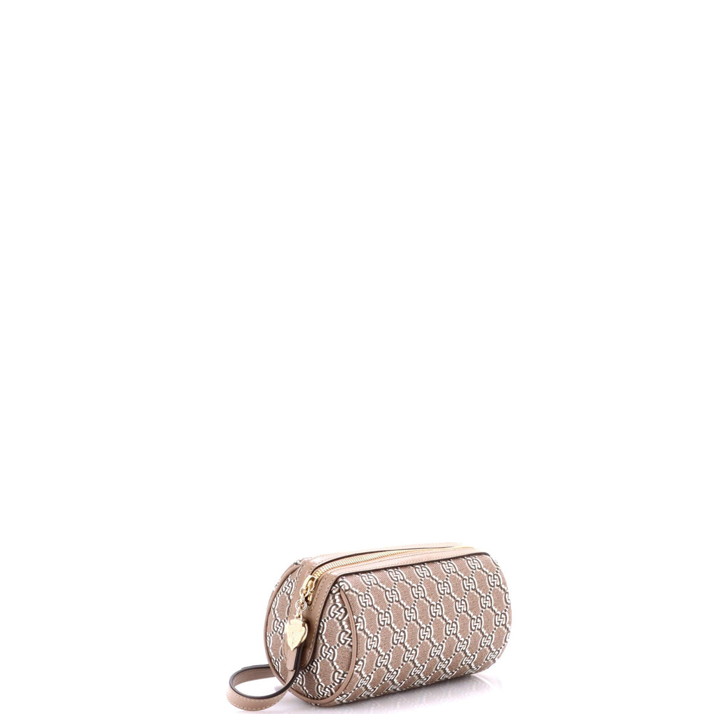 Cylindrical Shoulder Bag GG Shadow Coated Canvas Mini