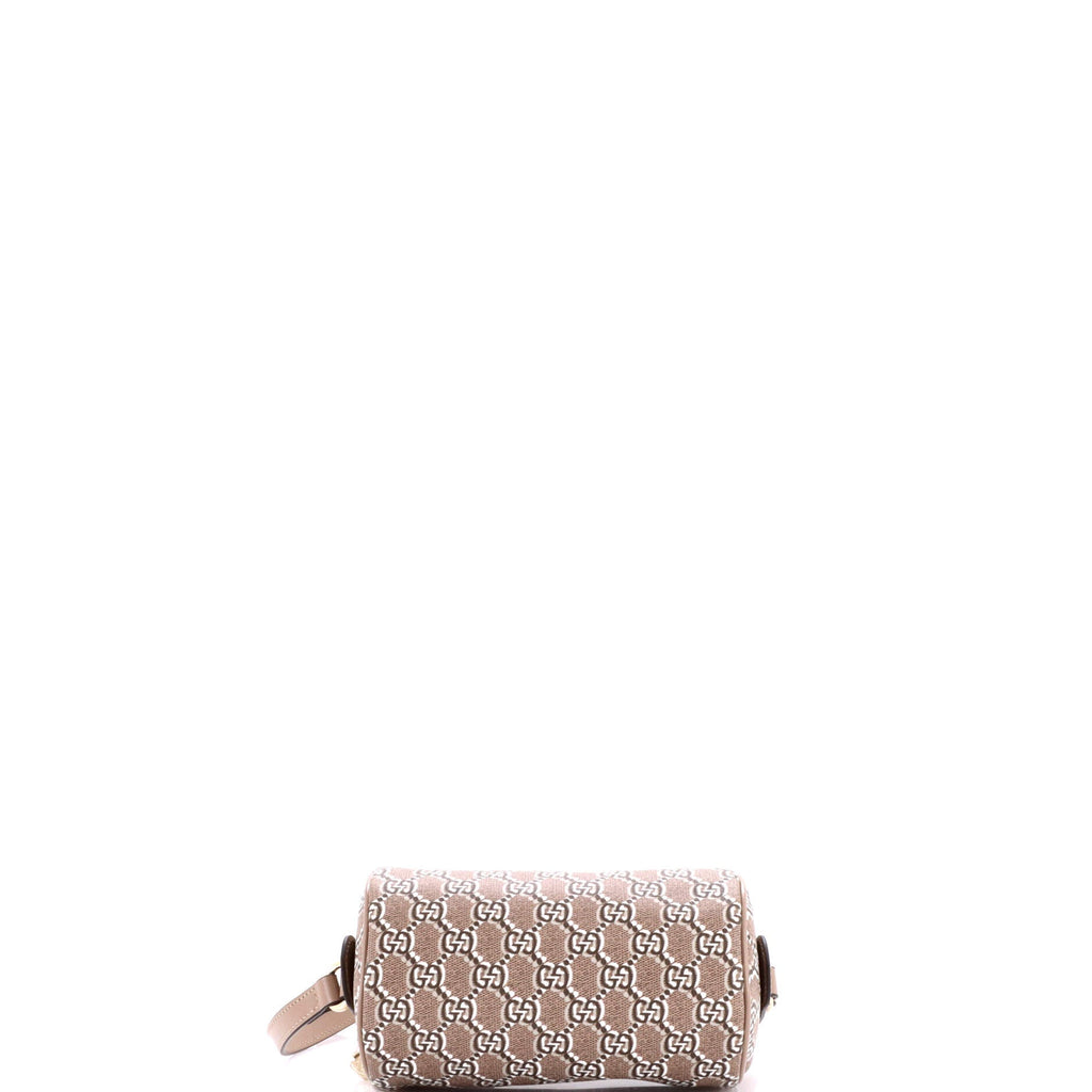 Cylindrical Shoulder Bag GG Shadow Coated Canvas Mini