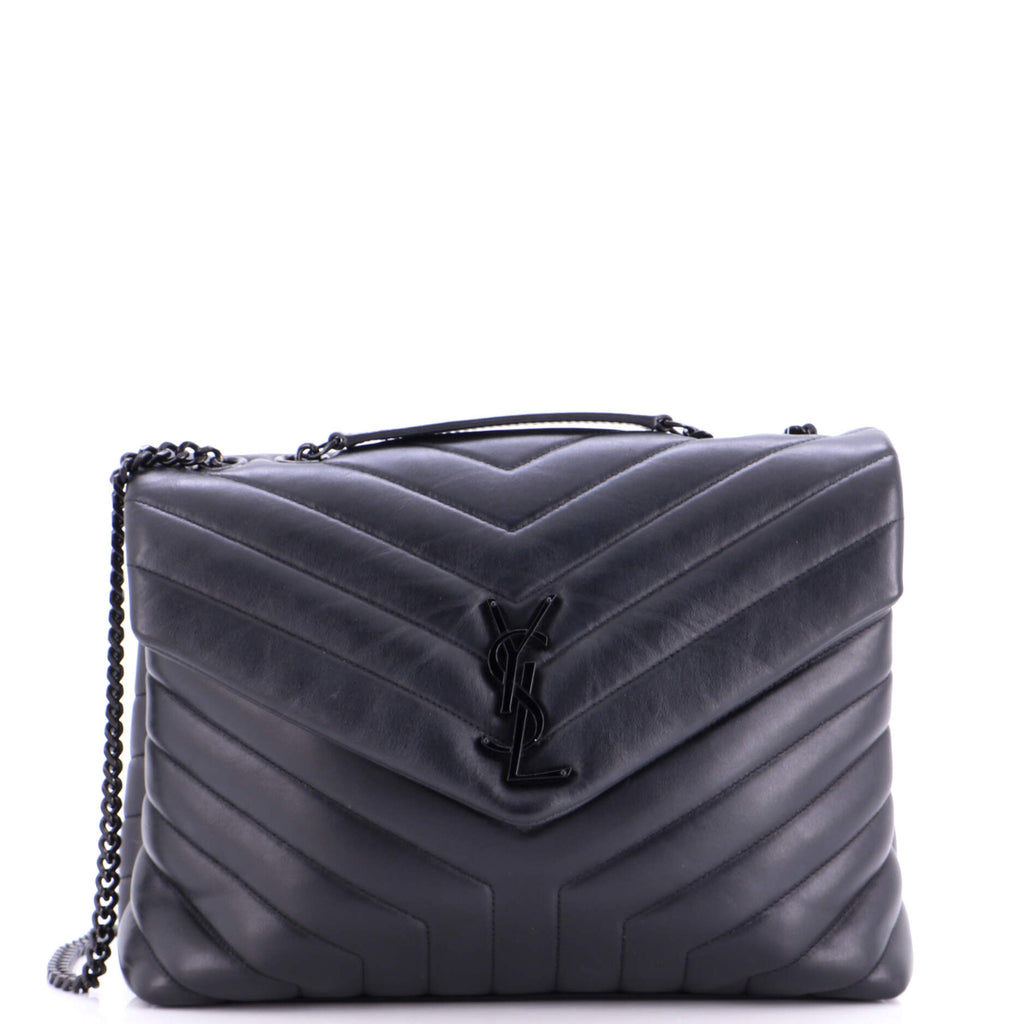 Loulou Shoulder Bag Matelasse Chevron Leather Medium