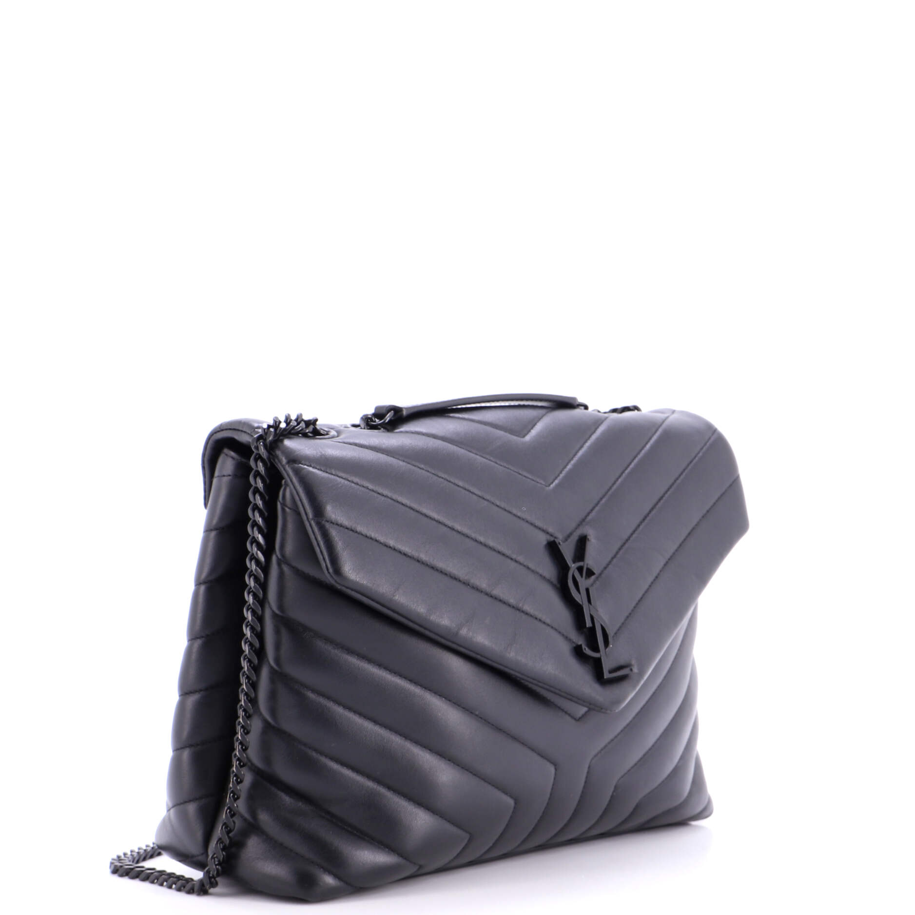 Loulou Shoulder Bag Matelasse Chevron Leather Medium
