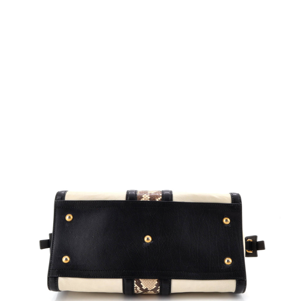 Chyc Cabas Tote Leather and Python Small