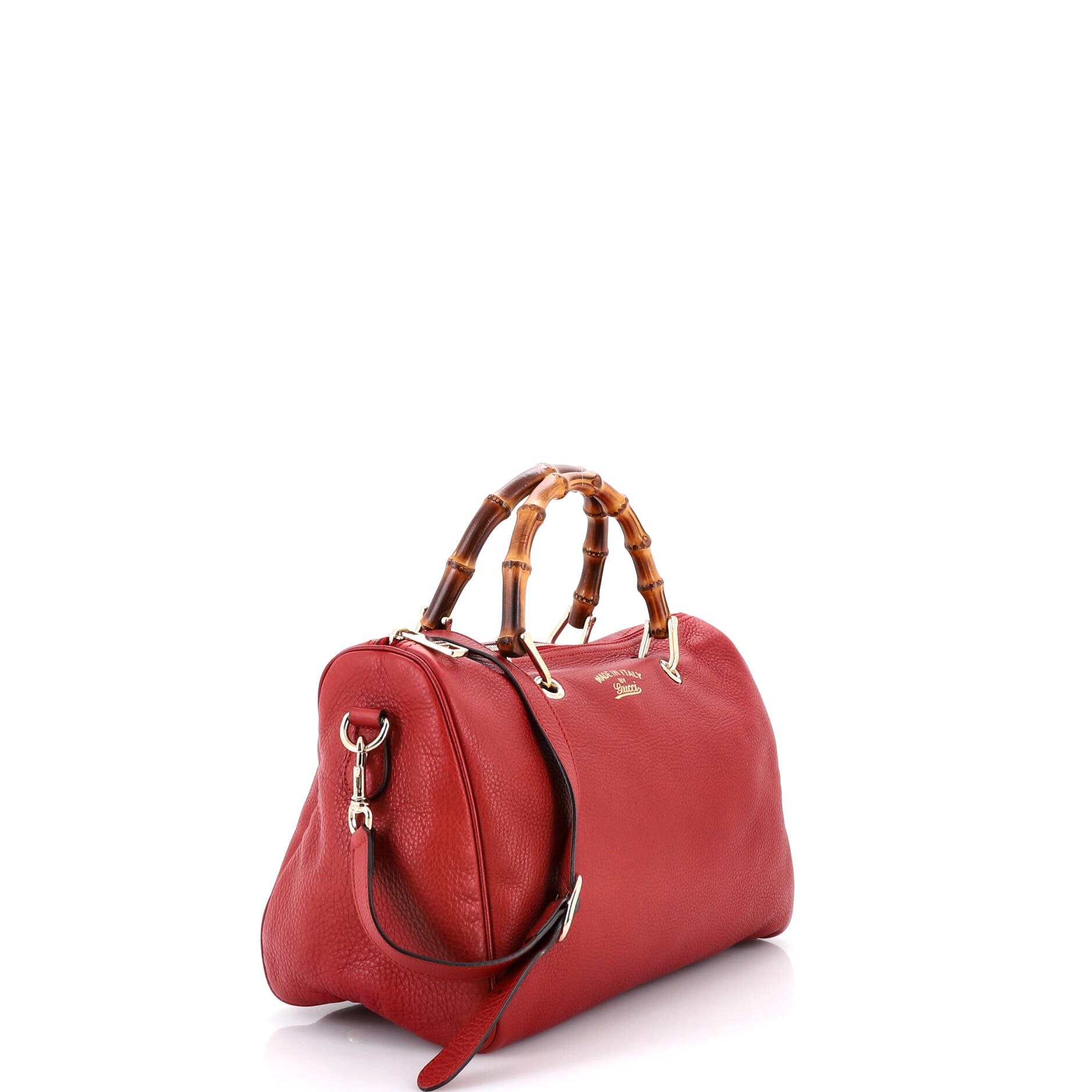 Bamboo Shopper Boston Bag Leather Medium