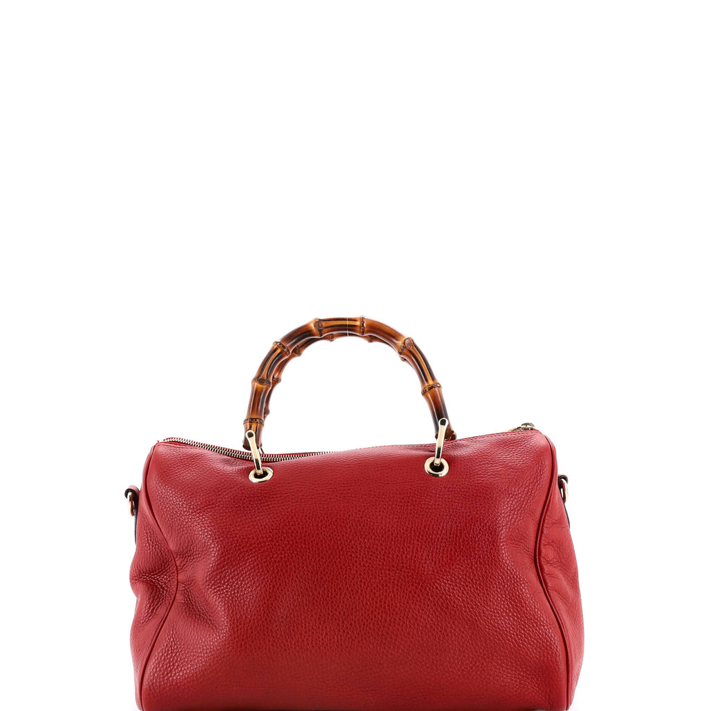 Bamboo Shopper Boston Bag Leather Medium