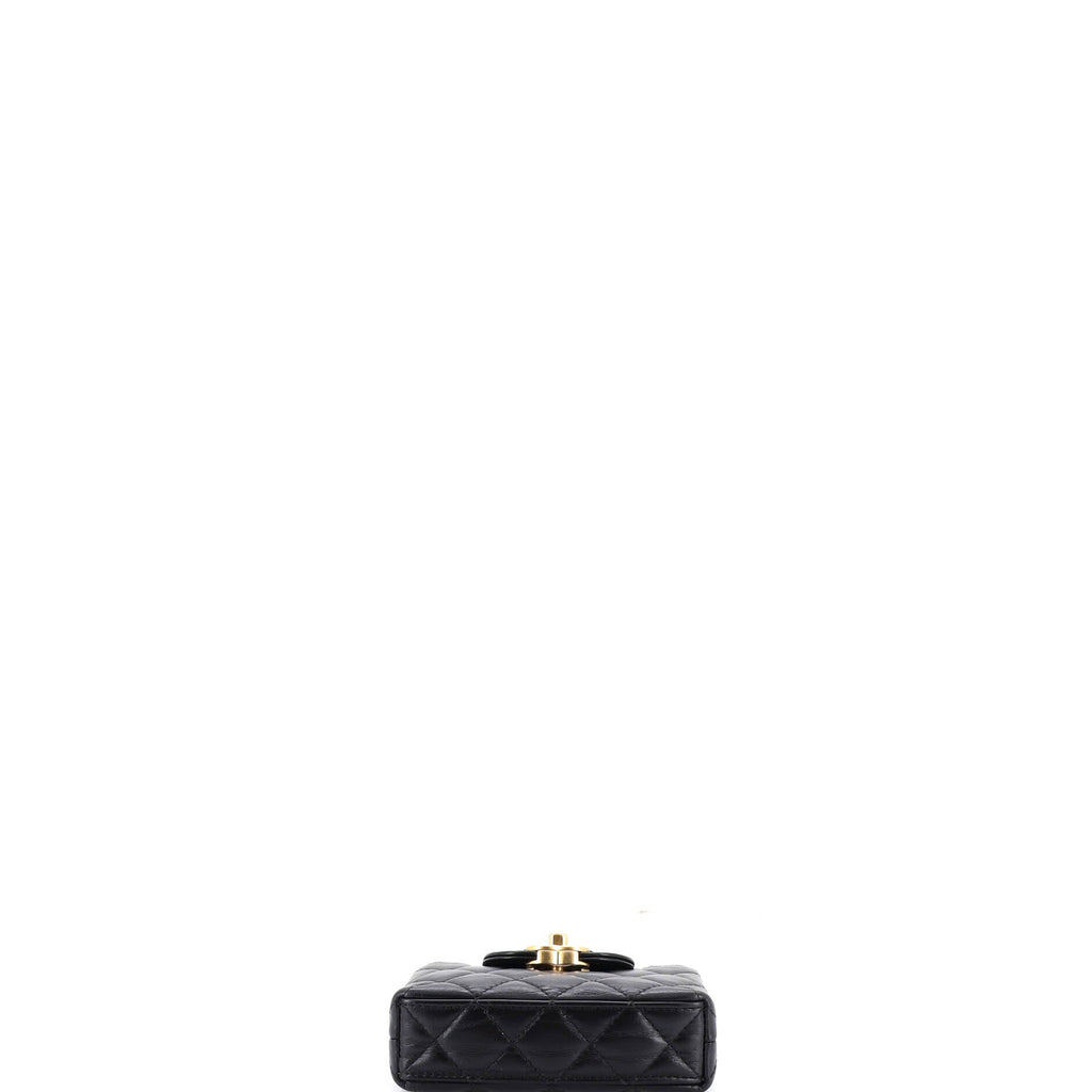 Kelly Top Handle Shopping Bag Quilted Shiny Aged Calfskin Nano