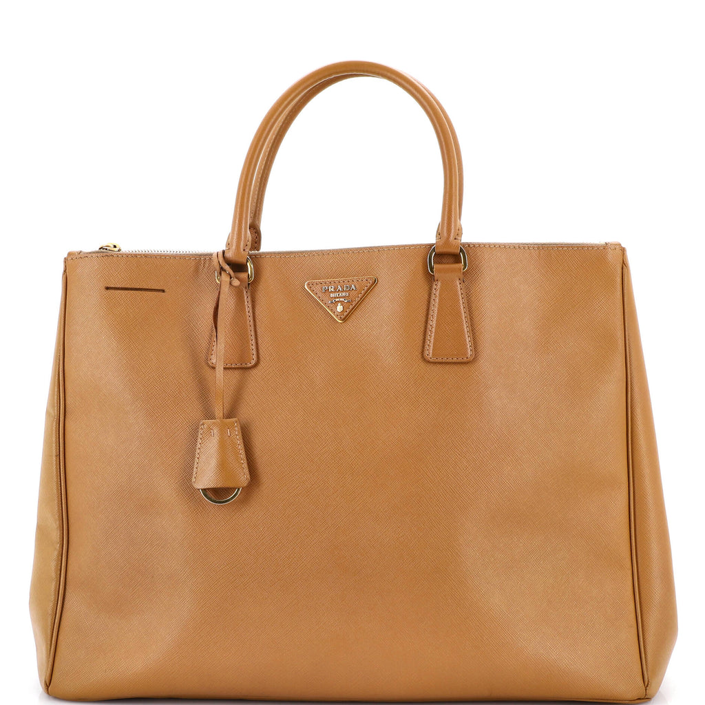 Double Zip Lux Tote Saffiano Leather XL