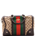 Vintage Bee Web Boston Bag GG Canvas Medium