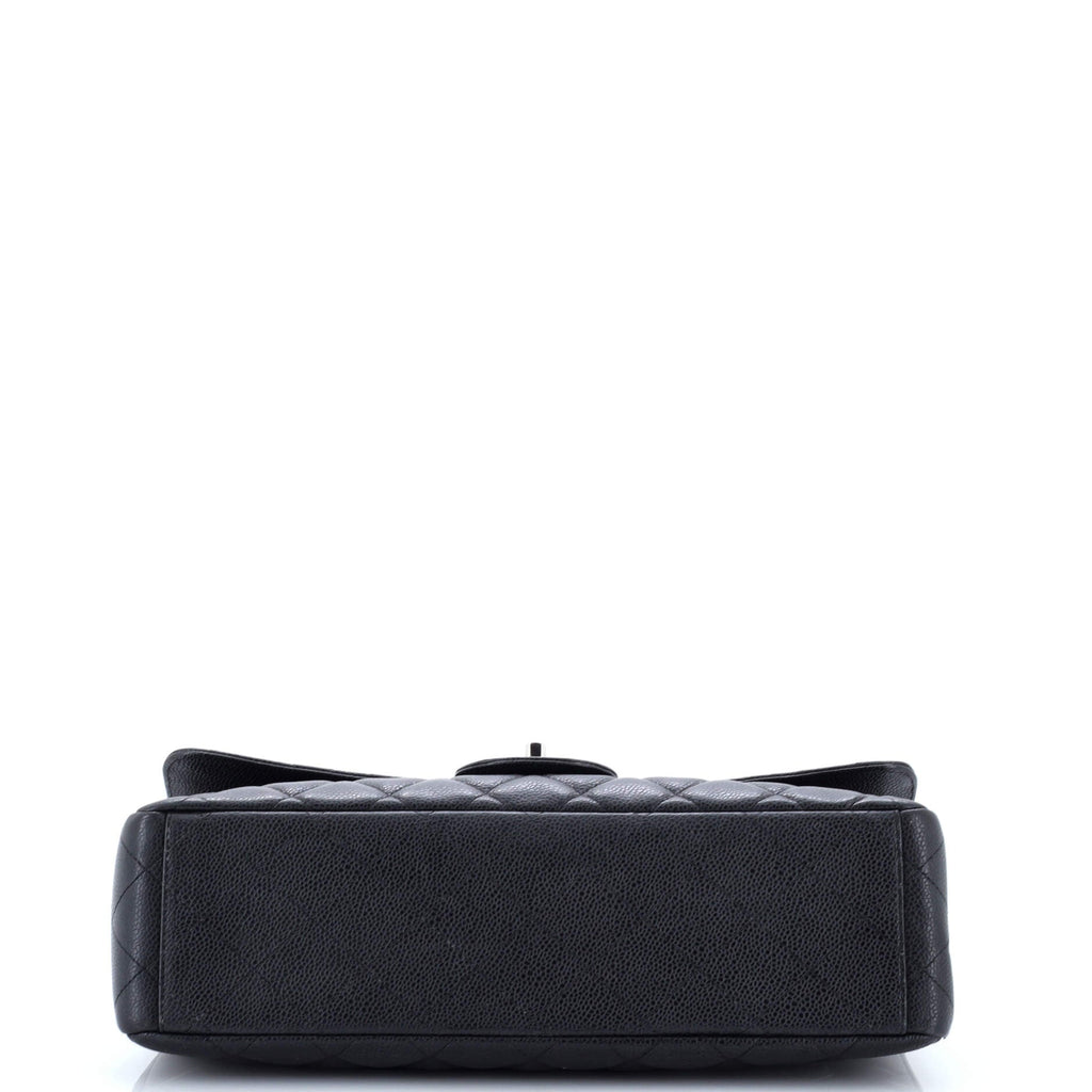Classic Single Flap Bag Quilted Caviar Maxi