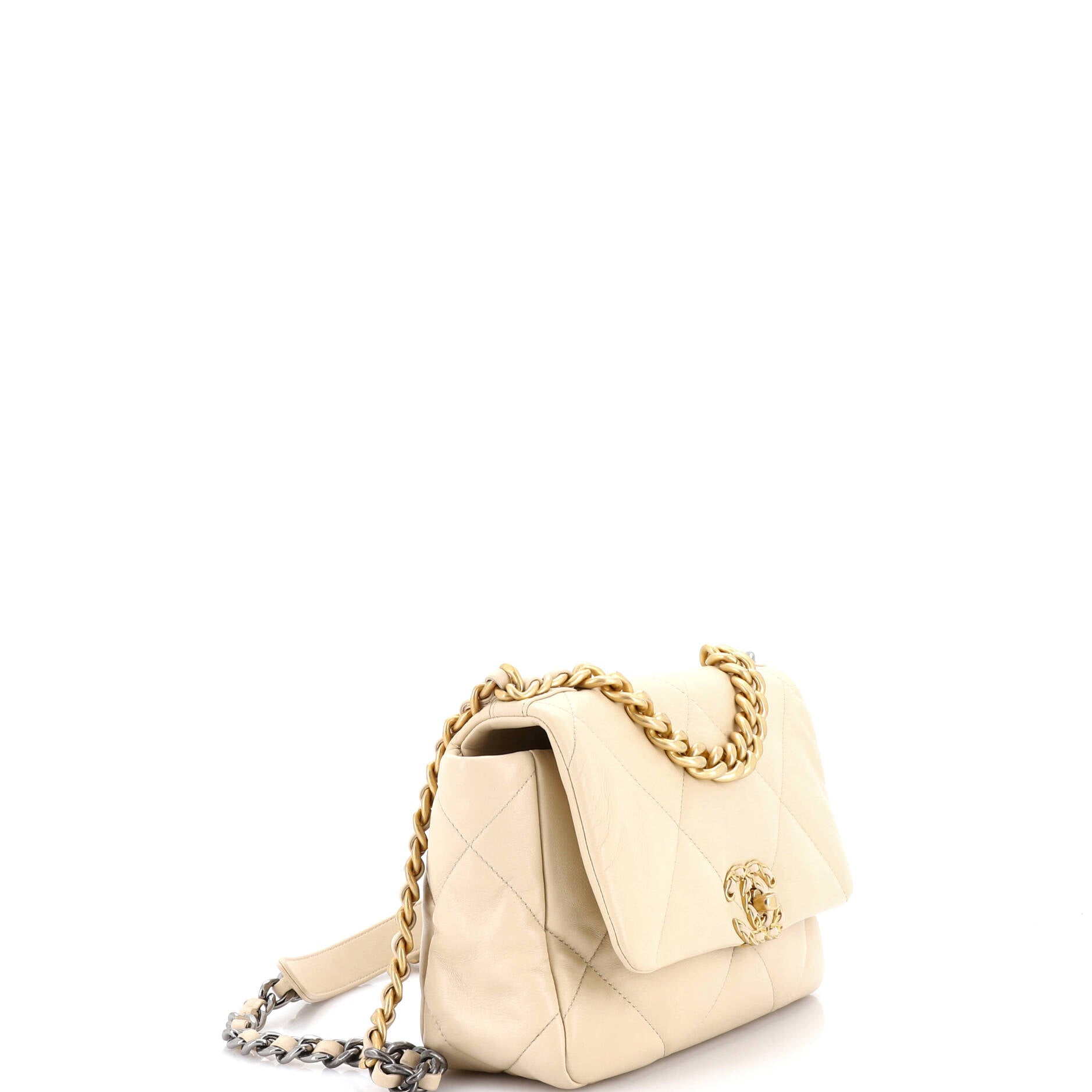19 Flap Bag Quilted Leather Medium