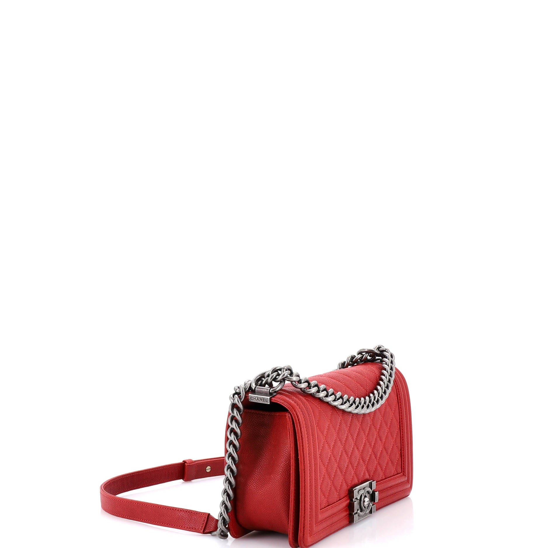 Boy Flap Bag Quilted Caviar Old Medium