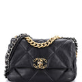 19 Flap Bag Quilted Leather Medium
