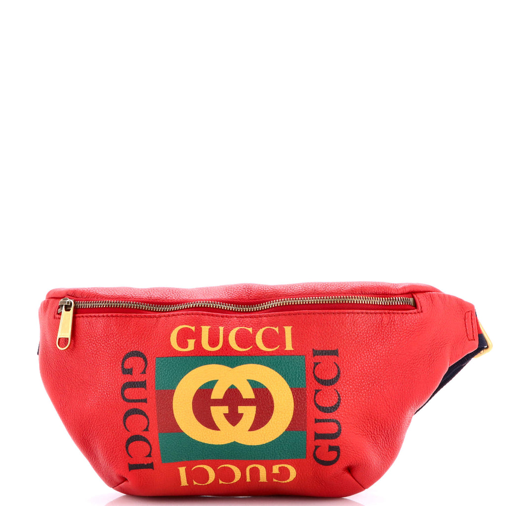 Logo Belt Bag Printed Leather Medium