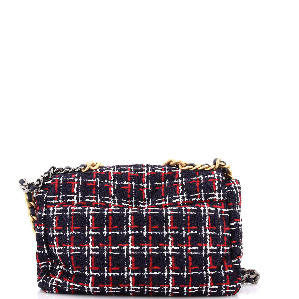 19 Flap Bag Quilted Tweed Large