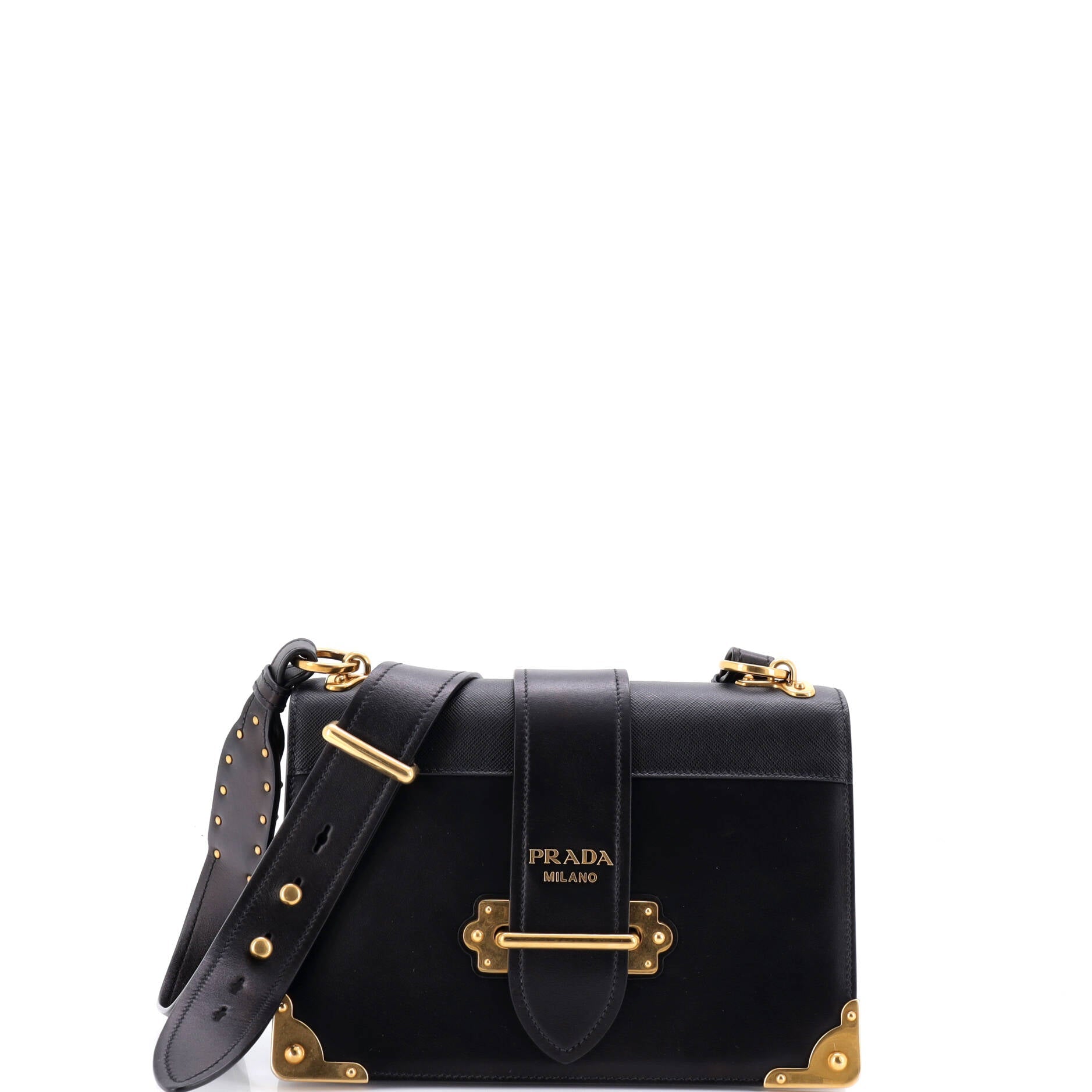 Cahier Crossbody Bag Leather and Saffiano Leather Large