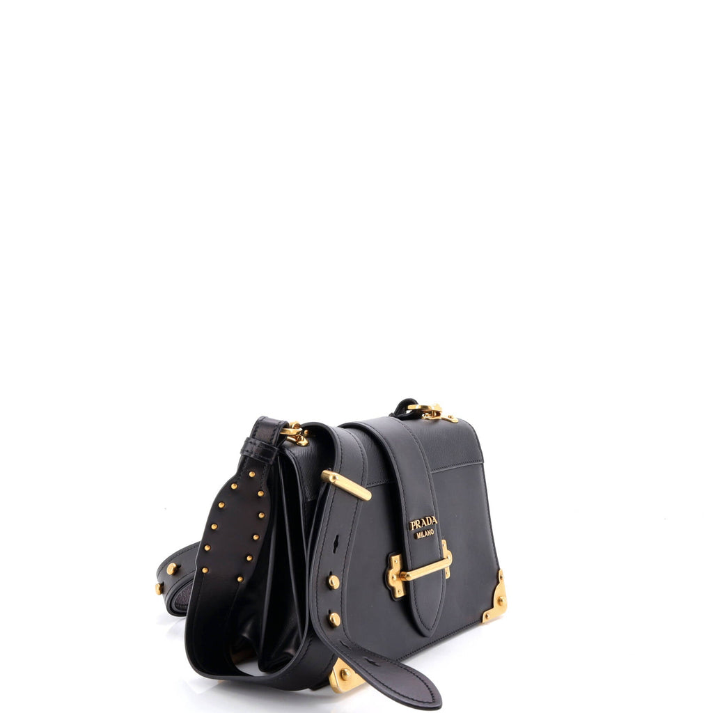 Cahier Crossbody Bag Leather and Saffiano Leather Large