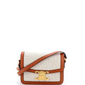 Triomphe Shoulder Bag Canvas with Leather Teen