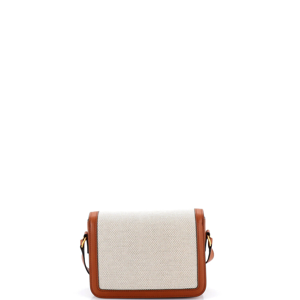 Triomphe Shoulder Bag Canvas with Leather Teen