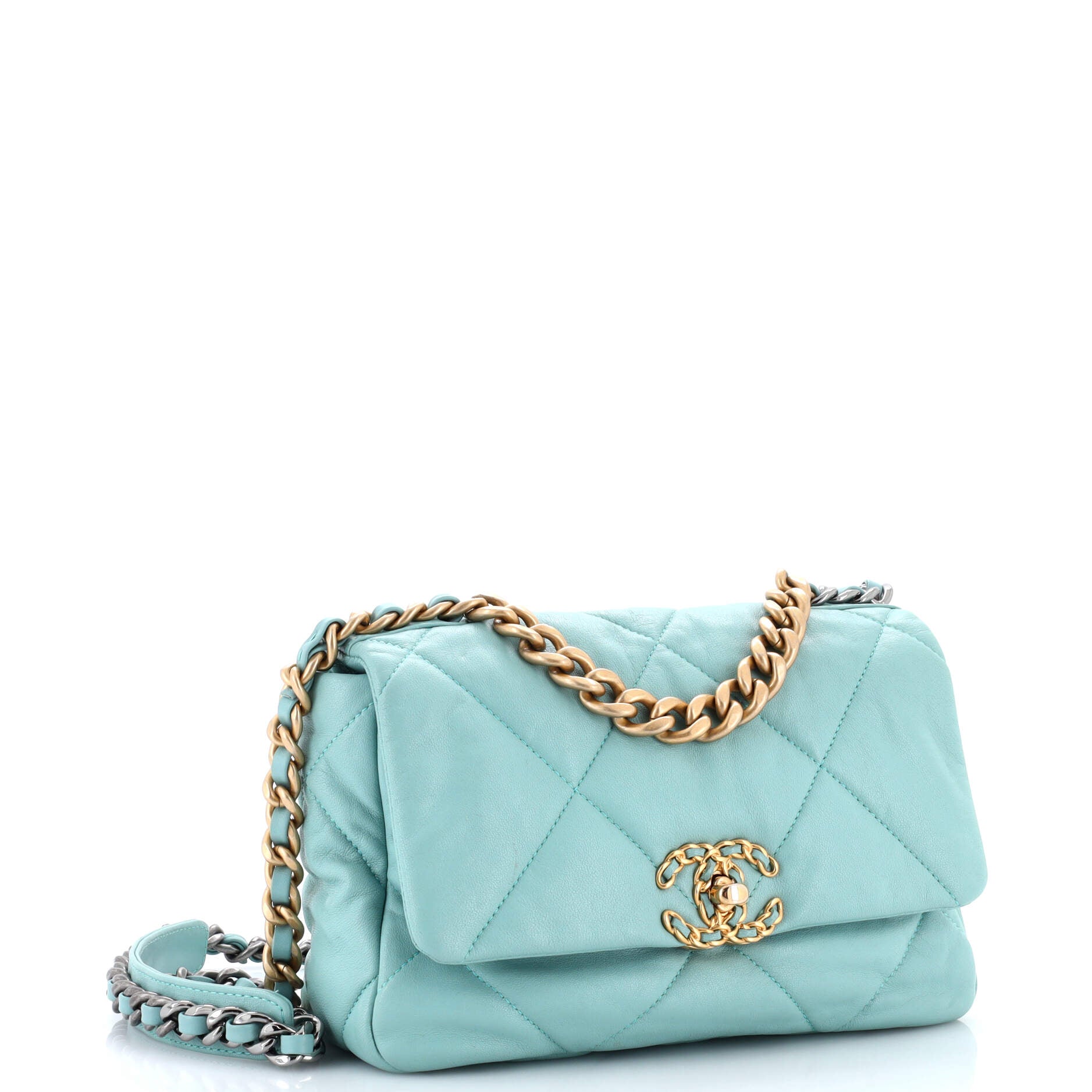 19 Flap Bag Quilted Leather Medium