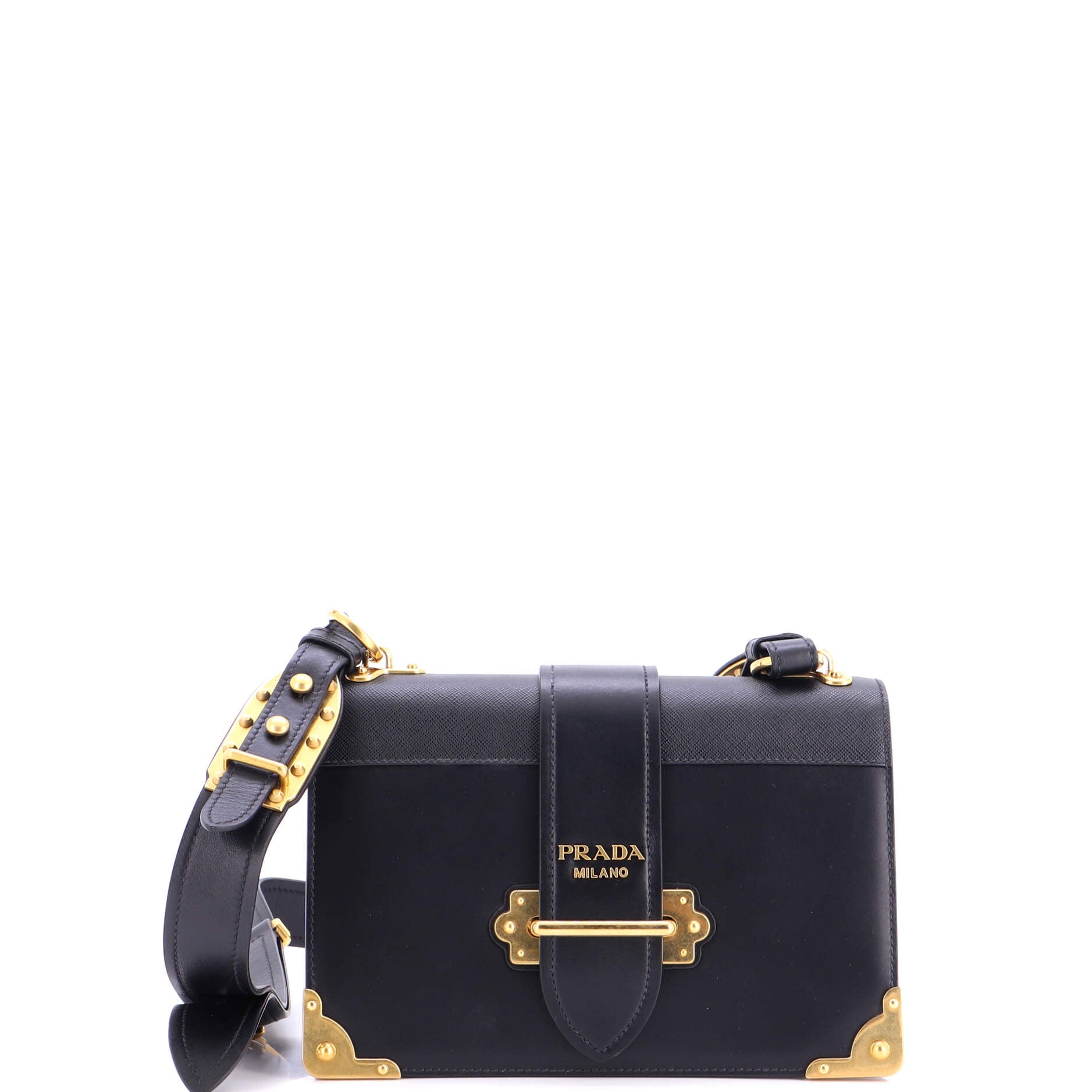 Cahier Crossbody Bag Leather and Saffiano Leather Large