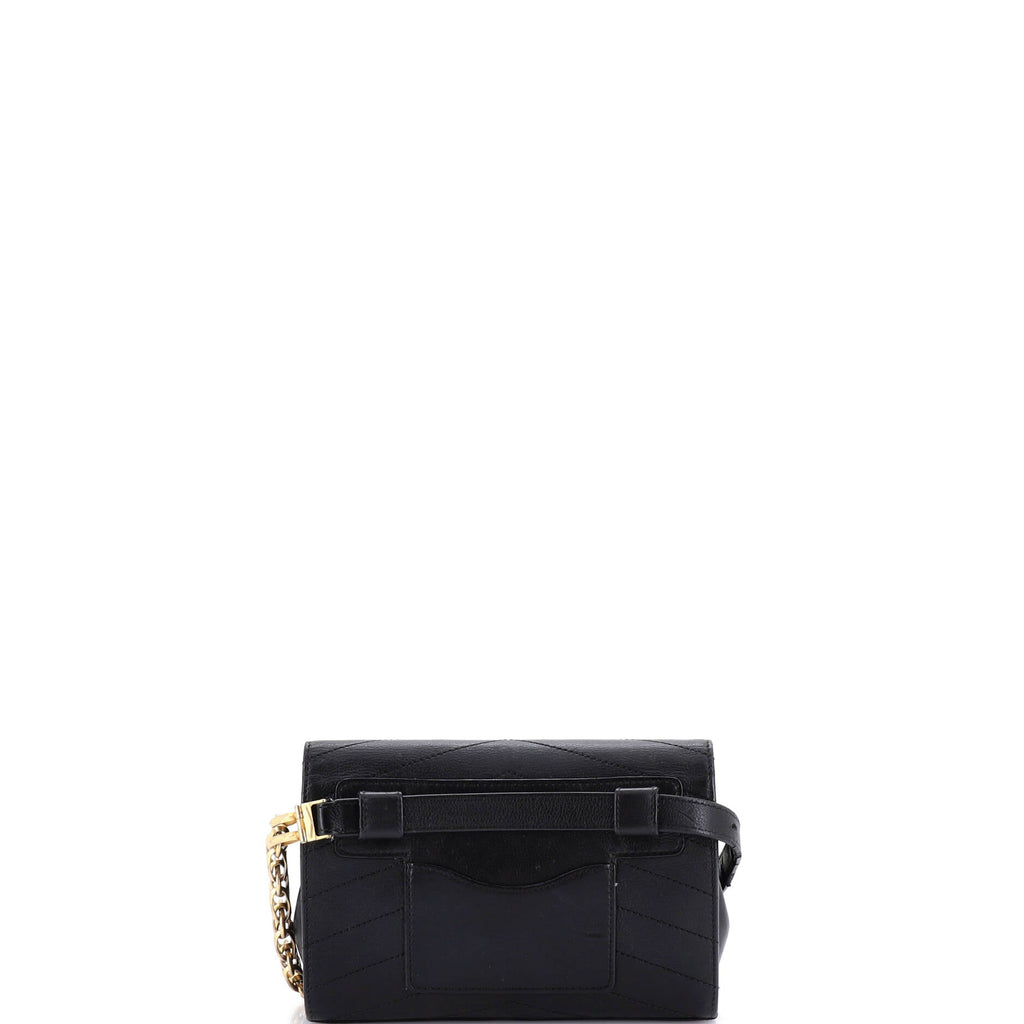 Coco Chevron Waist Bag Stitched Calfskin