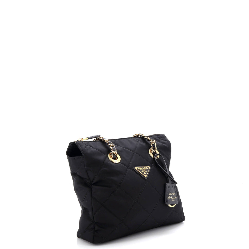 Re-Edition 1995 Chain Tote Quilted Re-Nylon Small