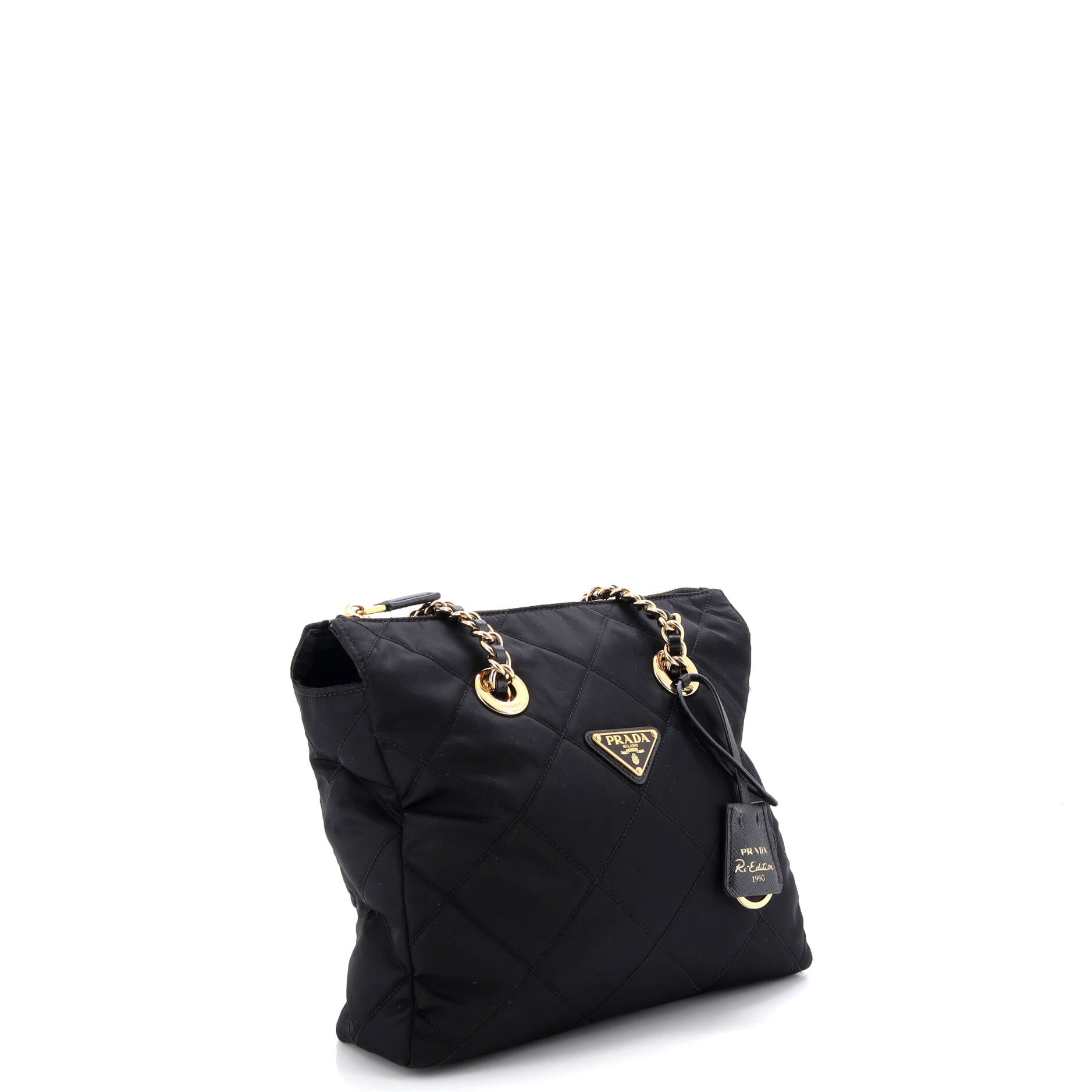 Re-Edition 1995 Chain Tote Quilted Re-Nylon Small