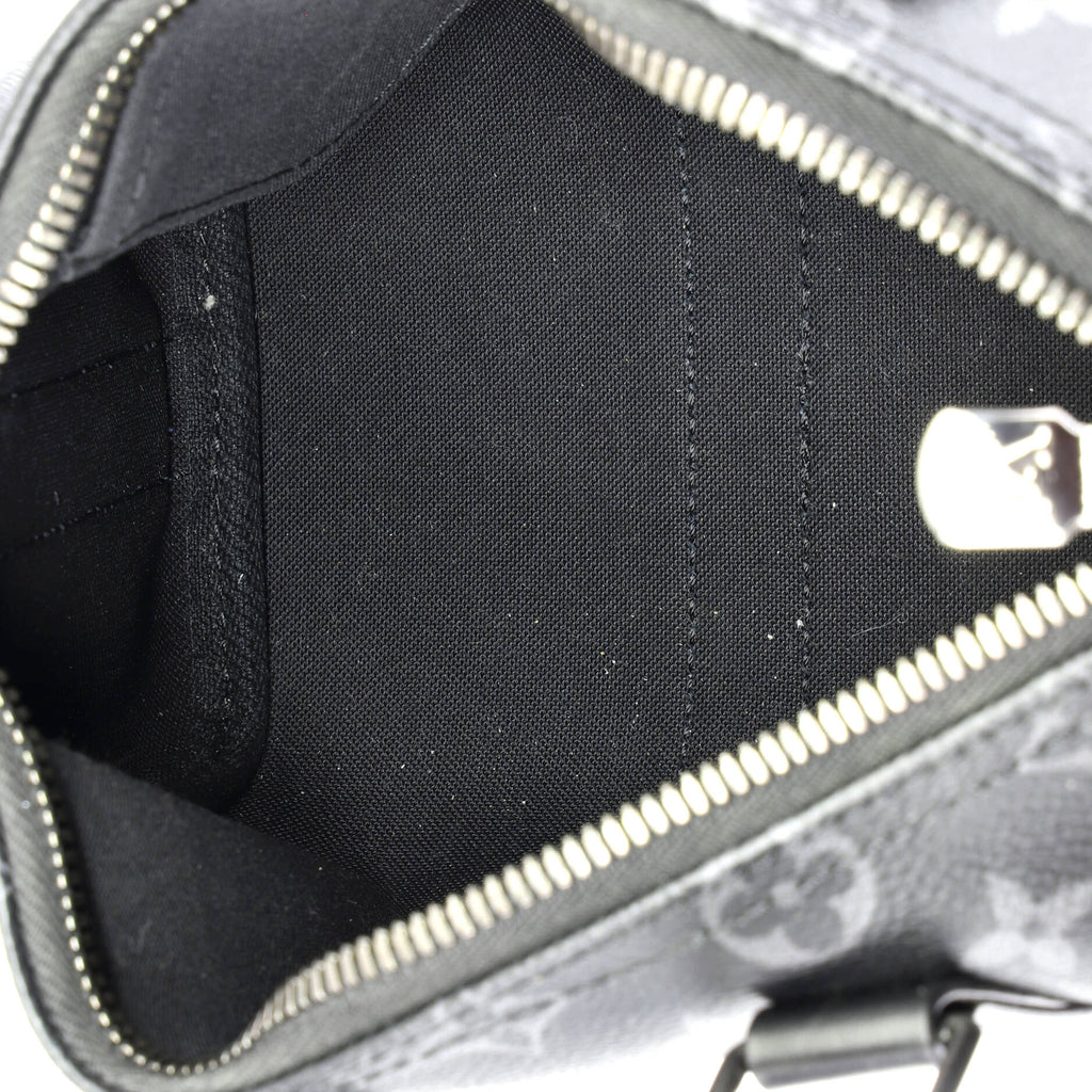 City Keepall Bag Reverse Monogram Eclipse Canvas