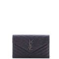 Classic Monogram Wallet on Chain Matelasse Chevron Leather Small