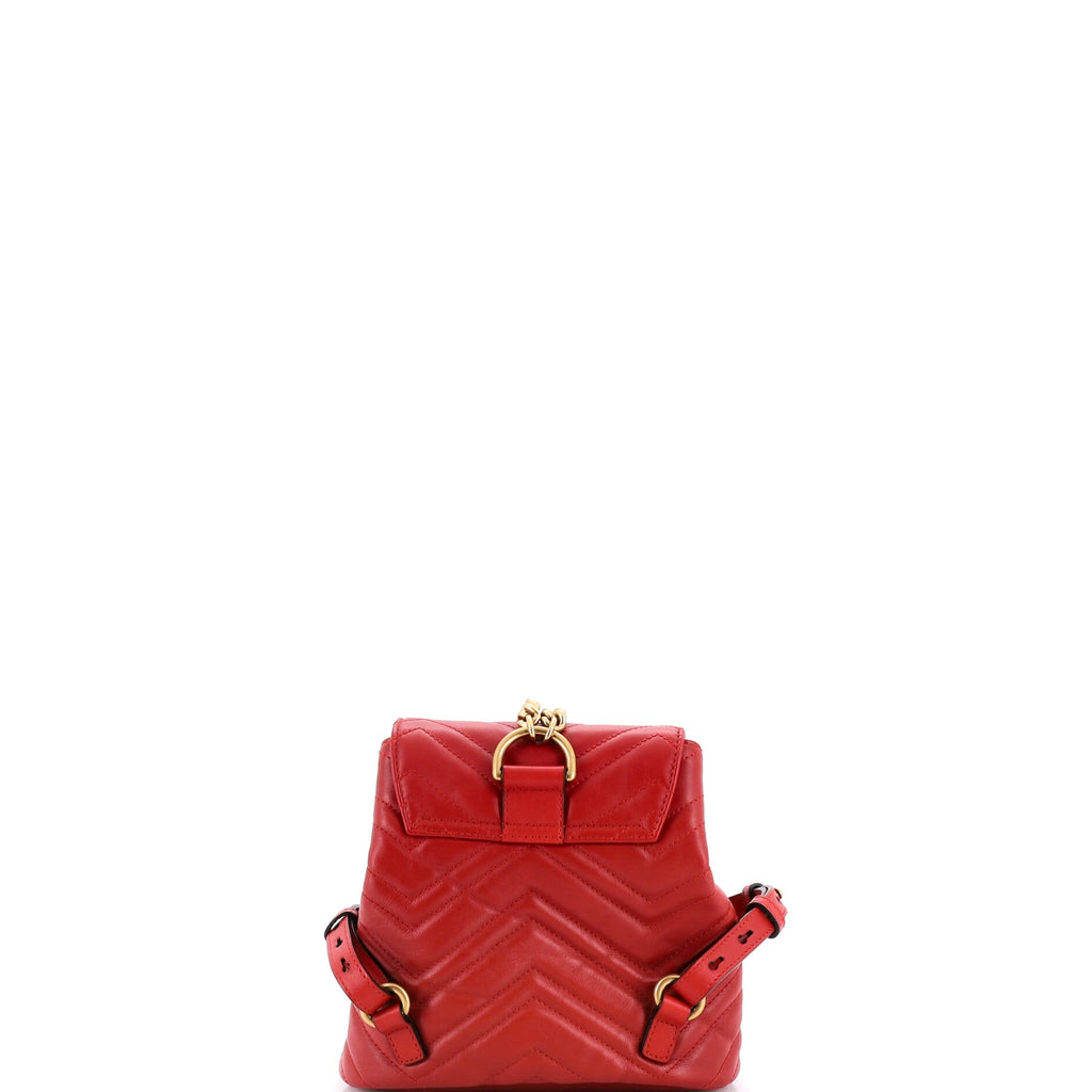 GG Marmont Drawstring Backpack Matelasse Leather Mini