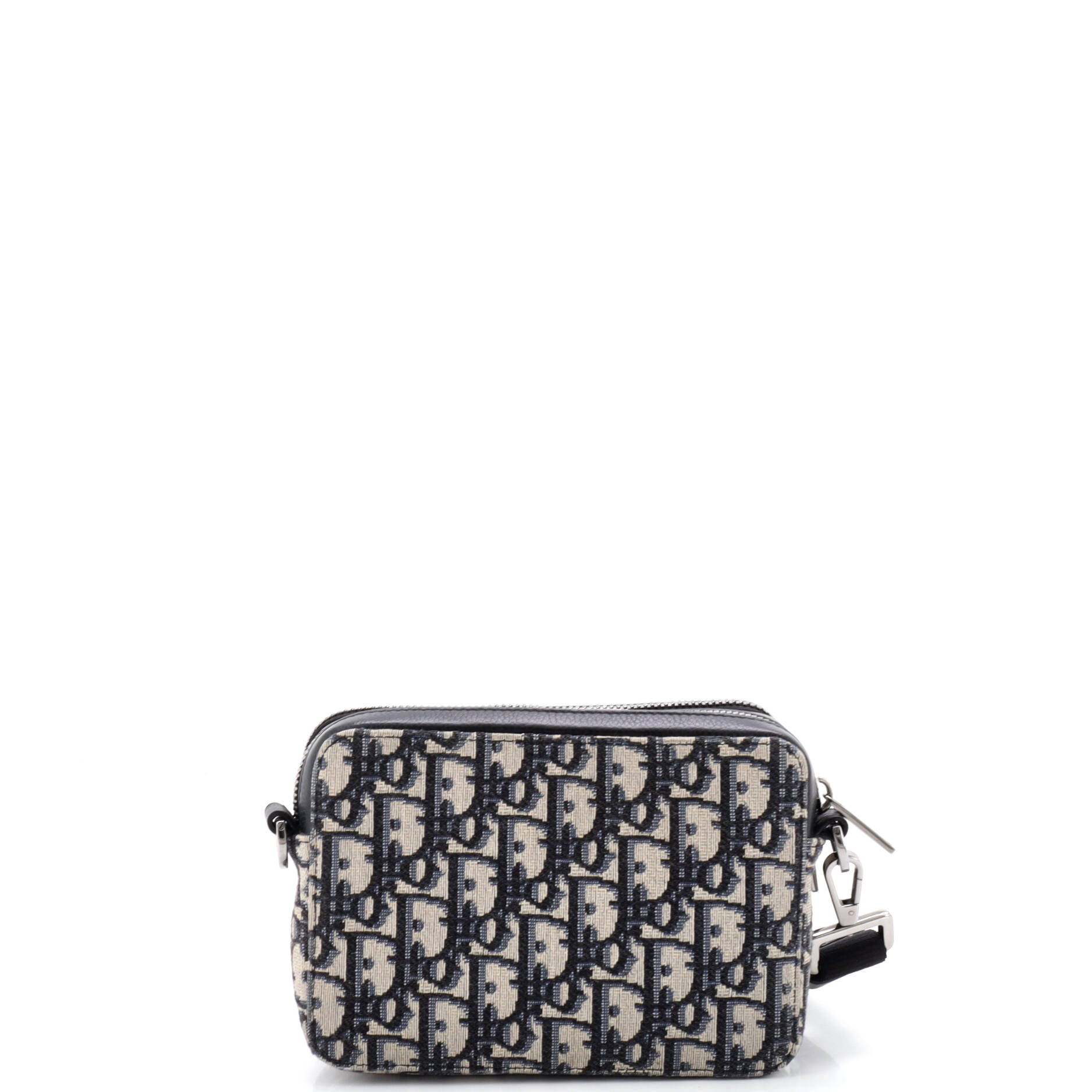 Double Zip Crossbody Pouch Oblique Canvas